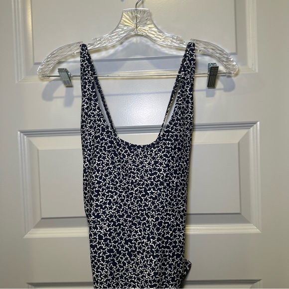 Gap Navy/White Star Print Cross Back One Piece Swimsuit size L - Picture 5 of 12